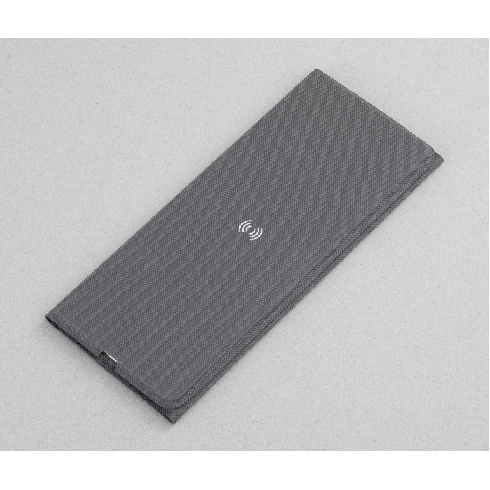 Коврик-трансформер "Cool Gray" с беспроводным зарядным устройством, переработанный пластик (RPET)