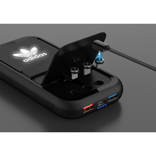 Беспроводное ЗУ "Fast & Furious", 10000 mAh, с быстрой (22.5W/15W) зарядкой, с магнитным кабелем и набором переходников, с подсветкой логотипа