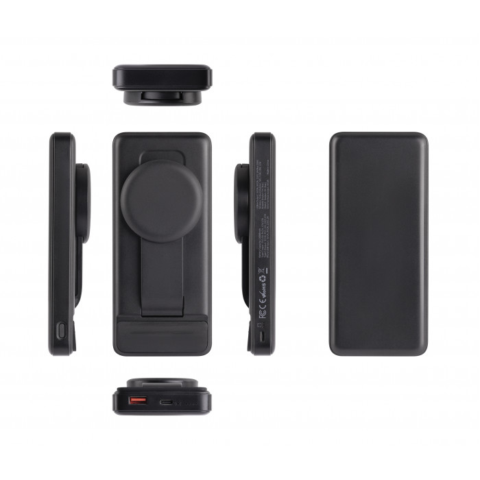 Беспроводная зарядная (20W/15W) станция-пауэрбэнк "Slider" 10000 mAh для смартфонов, наушников, часов, с подвижным зарядным блоком