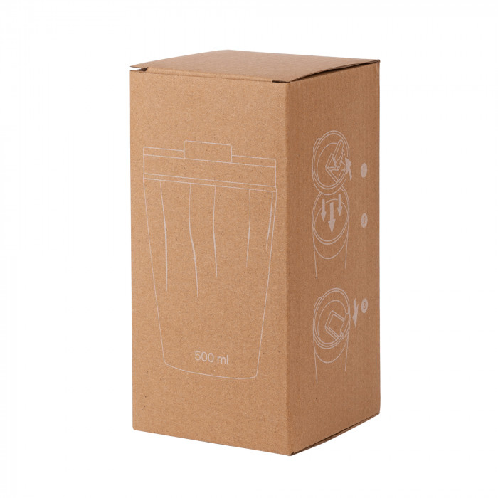 Термостакан "Calypso" 500 мл, покрытие soft touch, черный #