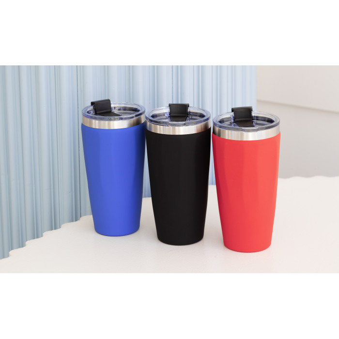 Термостакан "Calypso" 500 мл, покрытие soft touch, черный #