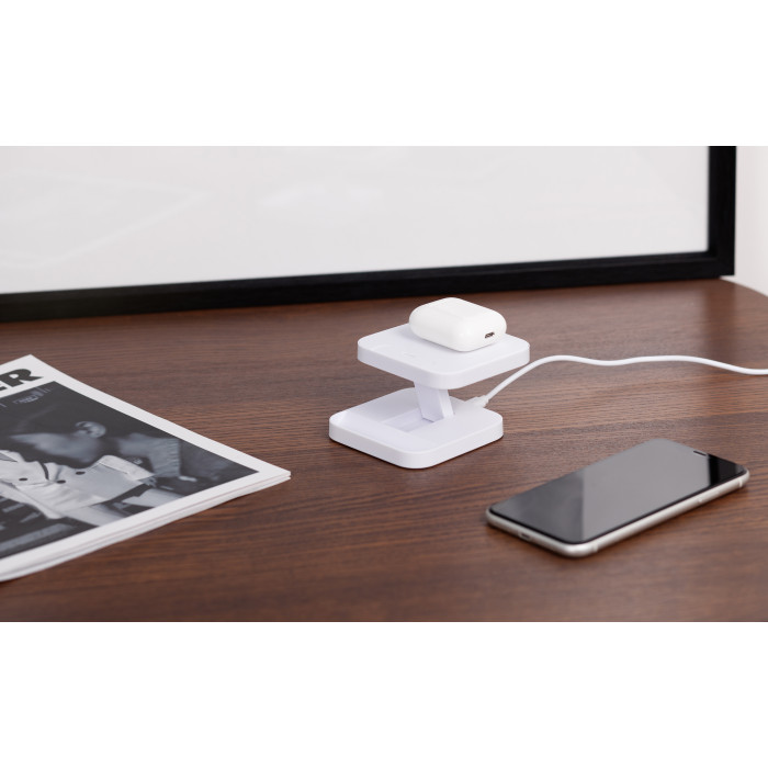 Складная настольная подставка "Flex" с беспроводным (15W) зарядным устройством
