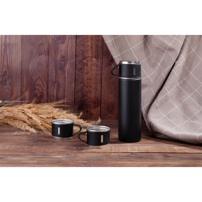 Набор подарочный "Алтай": термос, 3 кружки, пудра