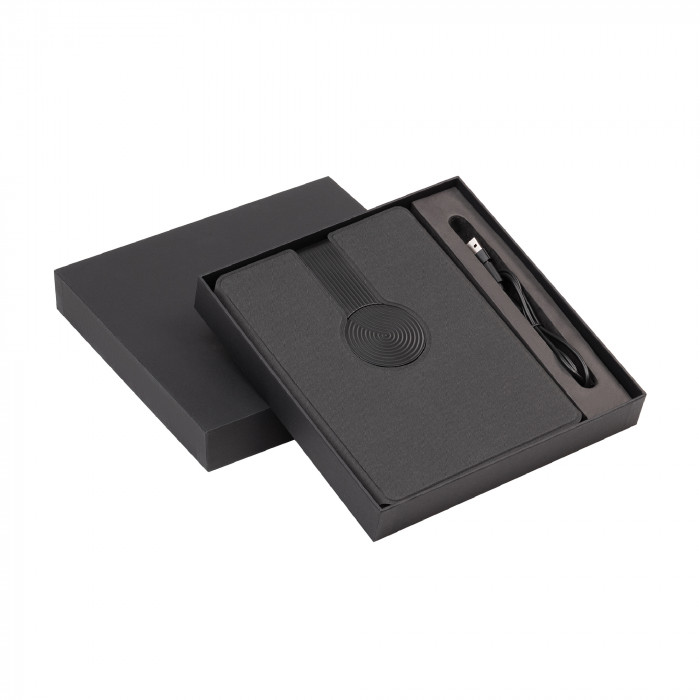 Папка А5 с беспроводным (10W) зарядным устройством 5000 mAh, с MagSafe и блокнотом