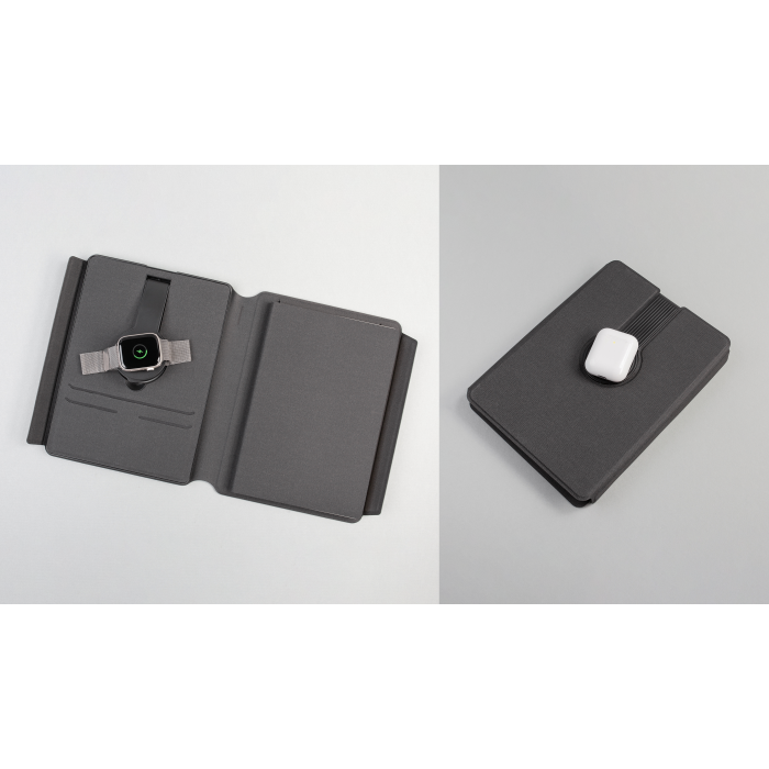 Папка А5 с беспроводным (10W) зарядным устройством 5000 mAh, с MagSafe и блокнотом