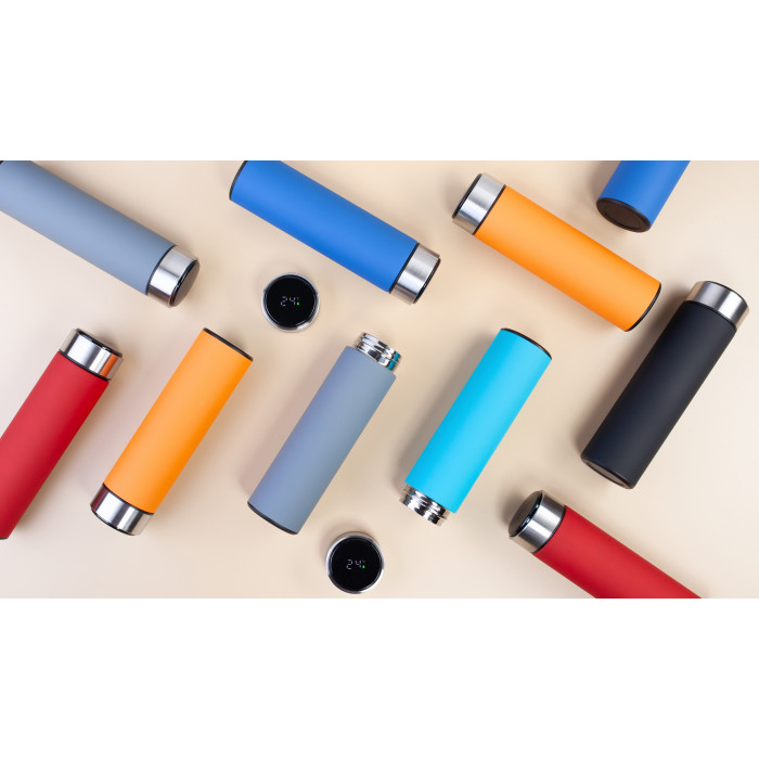 Термос "Бостон silver line" 500 мл с индикацией температуры, soft touch