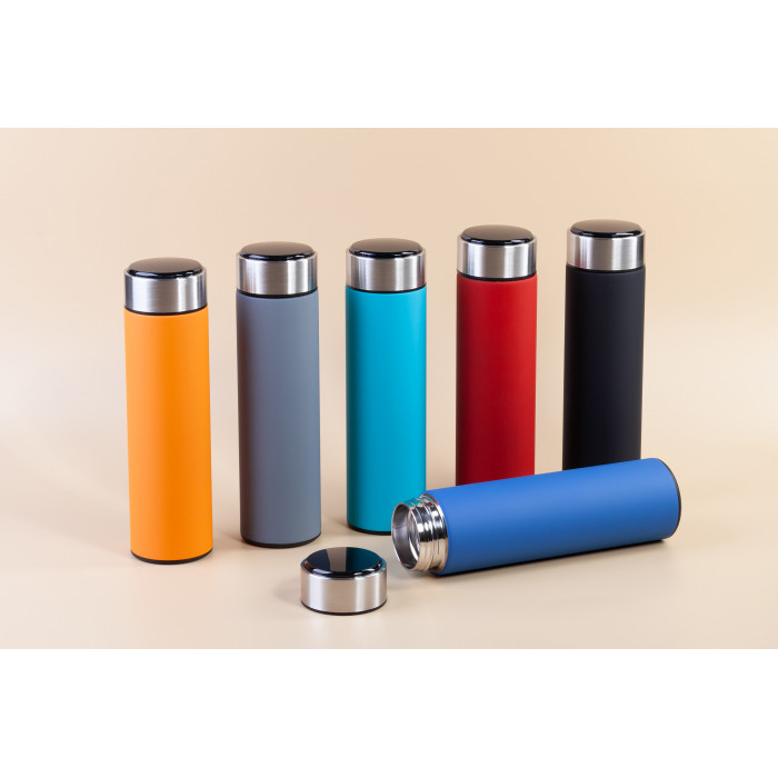 Термос "Бостон silver line" 500 мл с индикацией температуры, soft touch