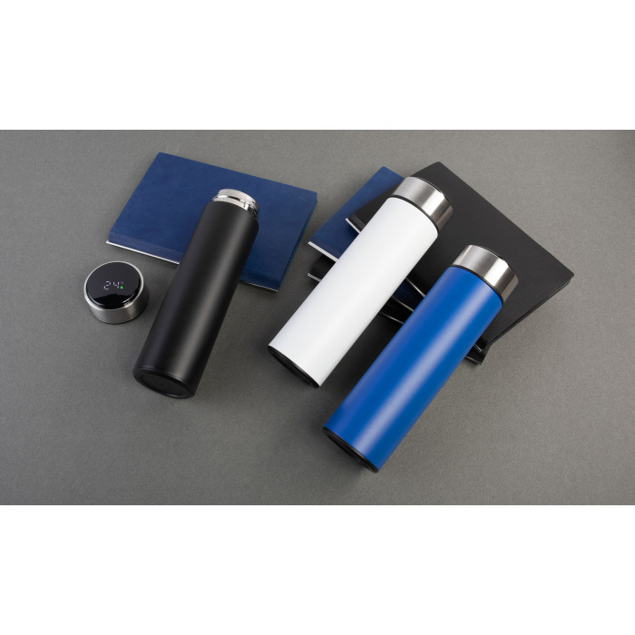 Термос "Бостон silver line" 500 мл с индикацией температуры, пудра