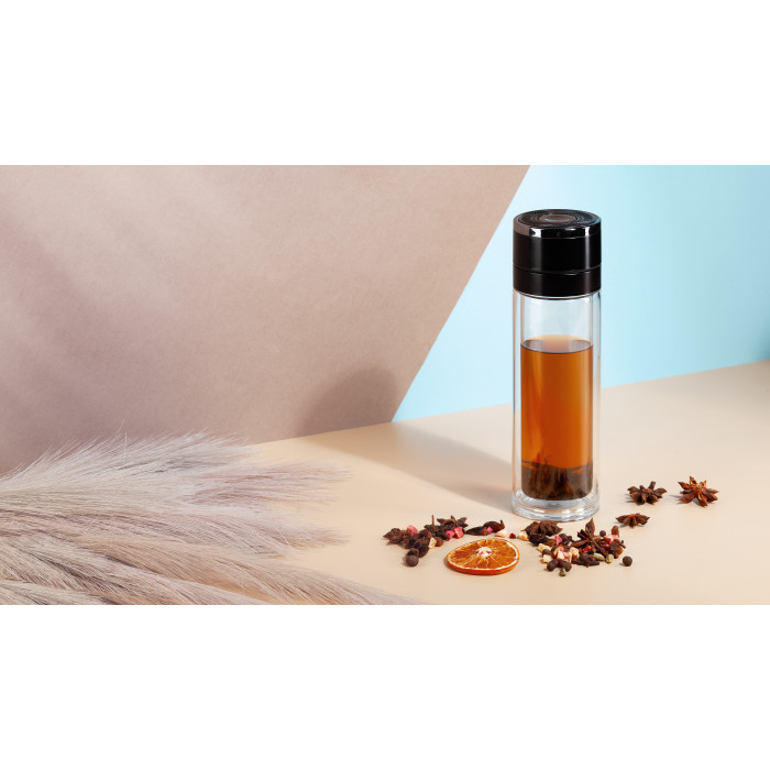 Заварочный термос "Press" 400 мл, серебристый