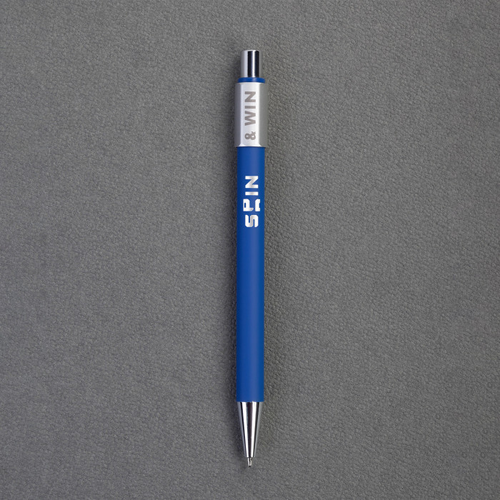 Ручка шариковая "Spin" с 6ти-гранным спиннером, покрытие soft touch