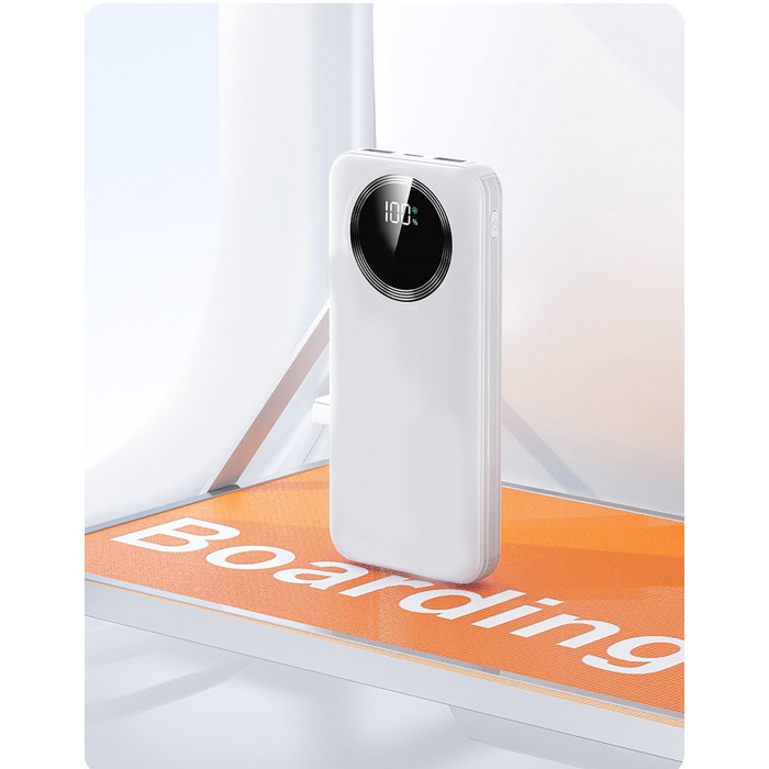 Зарядное устройство "Phantom" 10000 mAh с 4мя встроенными кабелями и цифровым индикатором заряда