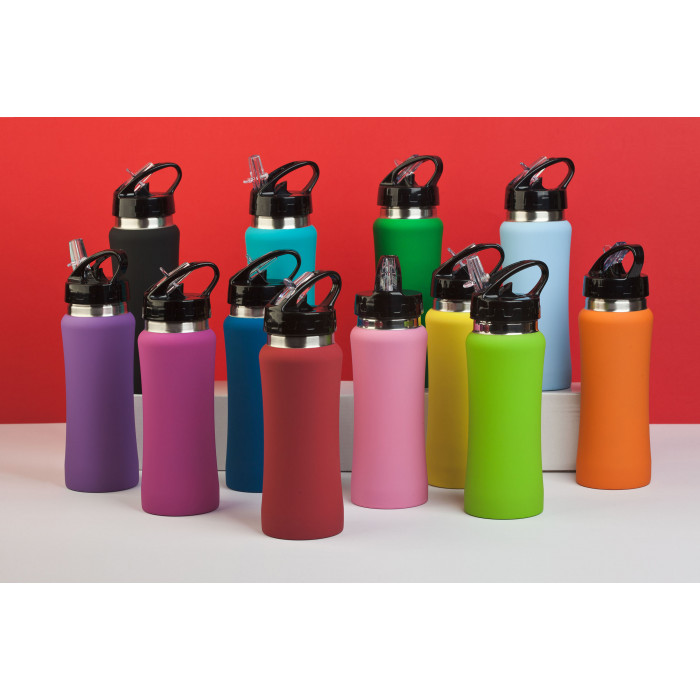 Бутылка для воды "Индиана" 600 мл, покрытие soft touch