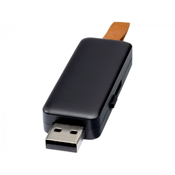 USB-флеш-накопитель Gleam объемом 4 ГБ с подсветкой, черный