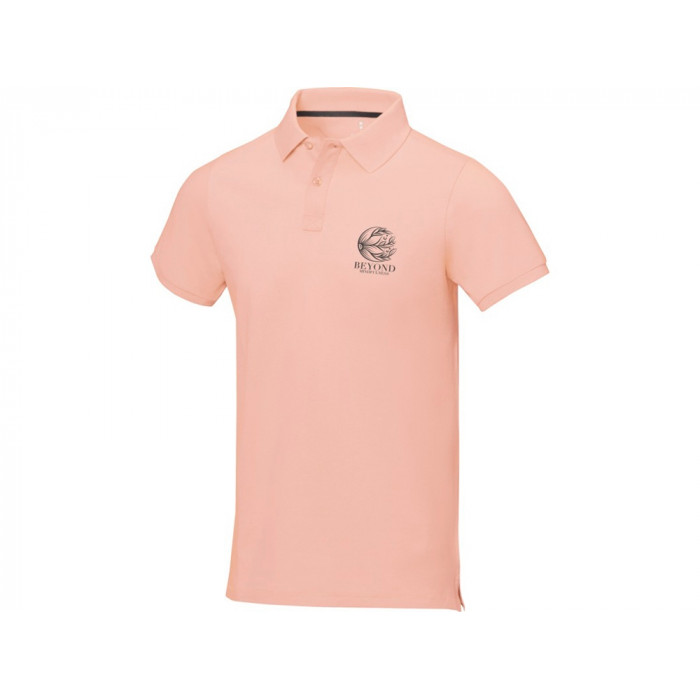 Calgary мужская футболка-поло с коротким рукавом, pale blush pink