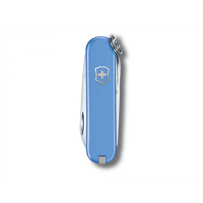 Нож-брелок VICTORINOX Classic SD Colors Summer Rain, 58 мм, 7 функций, голубой