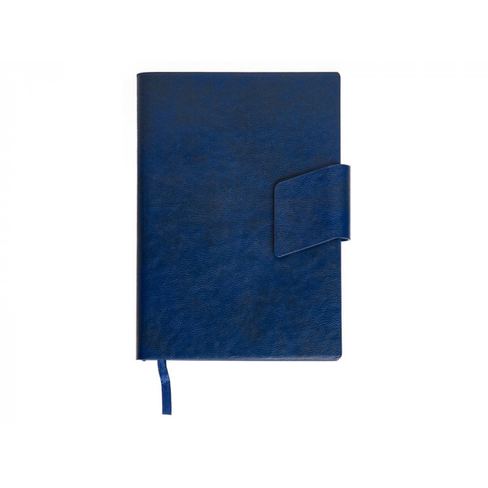 Бизнес блокнот А5 Monoi с клапаном, твердая обложка, 128 листов, темно-синий