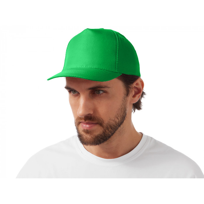 Бейсболка Poly 5-ти панельная 120 гр, зеленый