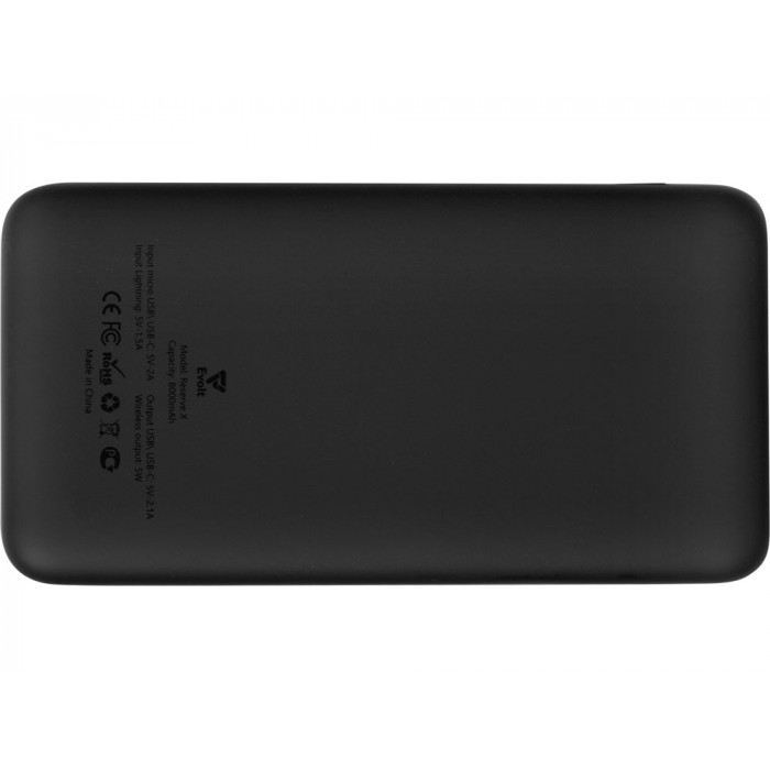 Внешний беспроводной аккумулятор с подсветкой лого Reserve X v.2, 8000 mAh, ярко-черный Внешний беспроводной аккумулятор с подсветкой лого Reserve X v.2, 8000 mAh, ярко-черный