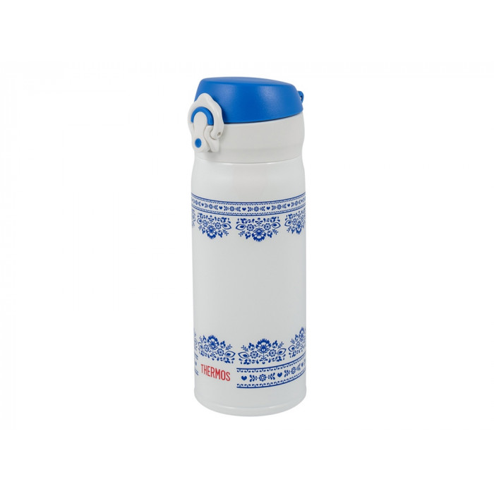 Термос из нерж. стали тм THERMOS JNL-402-BLWH SS V.Insulated Flask,400ml, бело-синий