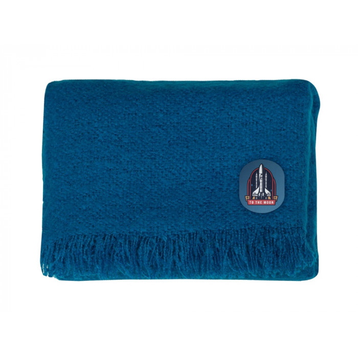 Плед акриловый Mohair, синий