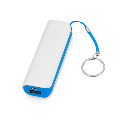 Портативное зарядное устройство (power bank) Basis, 2000 mAh, белый/светло-голубой