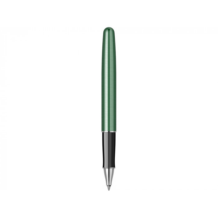 Ручка-роллер Parker Sonnet Essentials Green SB Steel CT, цвет чернил black, перо: F, в подарочной упаковке.