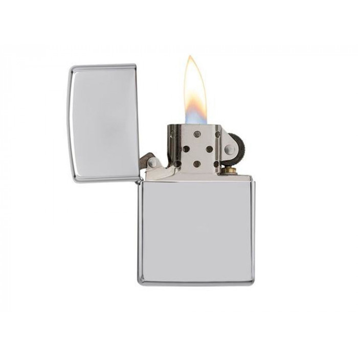 Зажигалка ZIPPO Armor™ c покрытием High Polish Chrome, латунь/сталь, серебристая, 38x13x57 мм