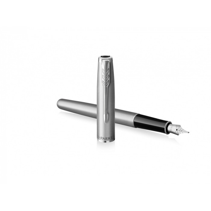 Перьевая ручка Parker Sonnet Entry Point Stainless Steel CT, перо: F, цвет чернил: black, в подарочной упаковке