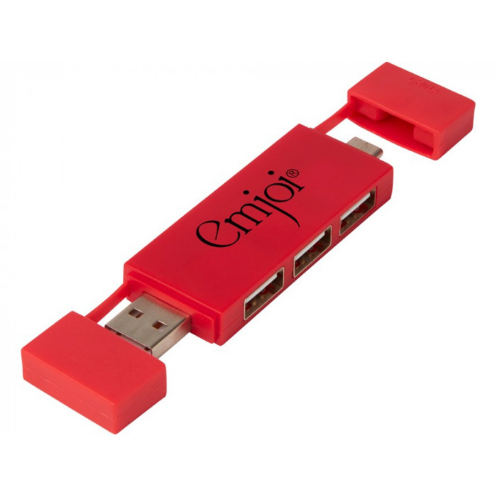 Mulan Двойной USB 2.0-хаб, красный