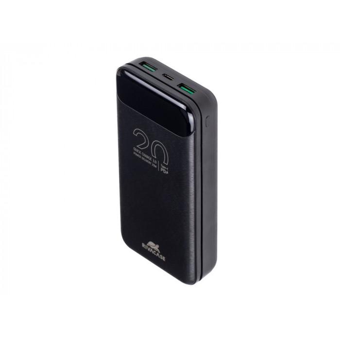 RIVACASE VA2582 (20 000mAh), QC/PD 22.5W внешний аккумулятор с дисплеем, черный /24