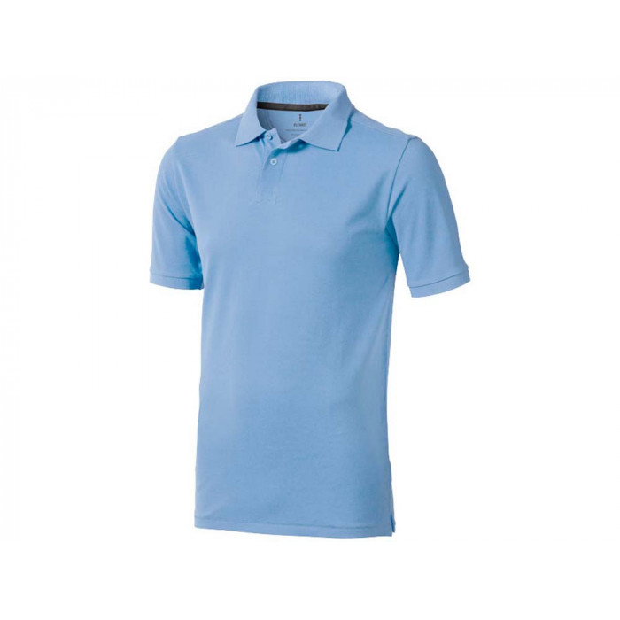 Calgary мужская футболка-поло с коротким рукавом, голубой