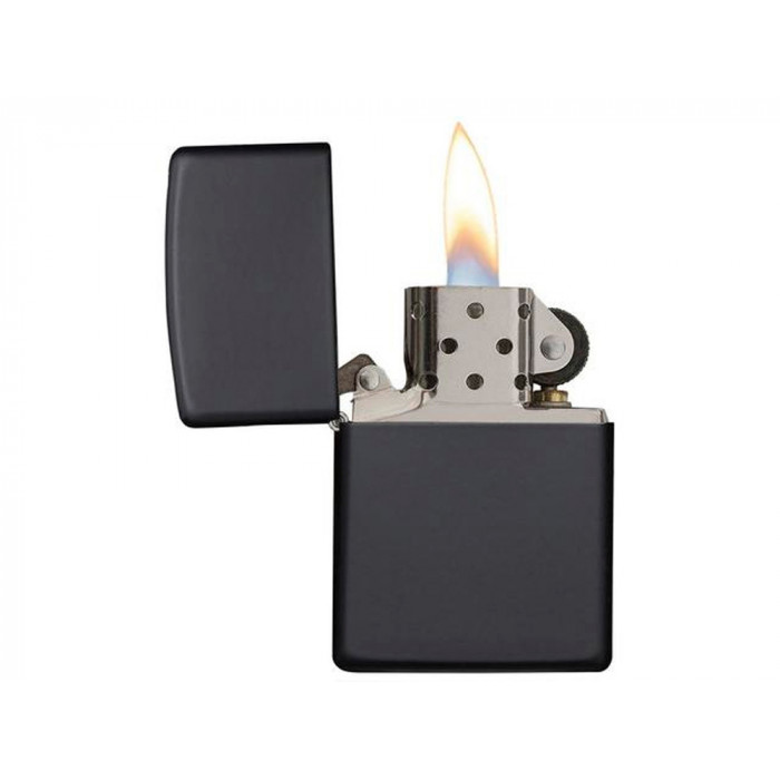 Зажигалка ZIPPO Classic с покрытием Black Matte, латунь/сталь, чёрная, матовая, 38x13x57 мм