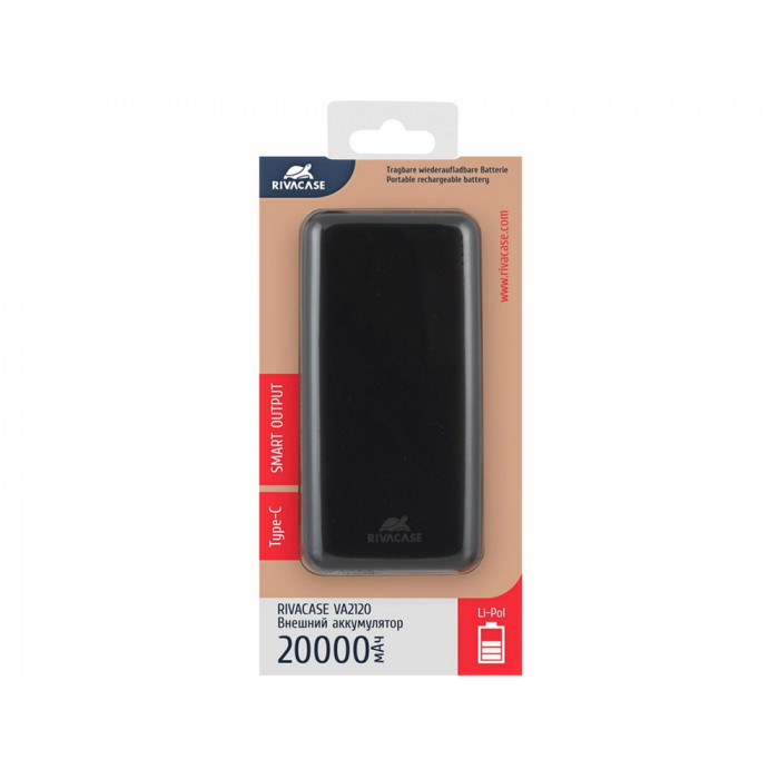 RIVACASE VA2120 (20000mAh), внешний аккумулятор /24