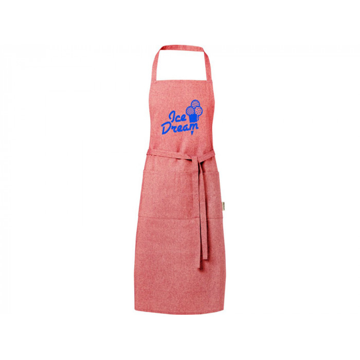 Pheebs 200 g/m2 recycled cotton apron, красный яркий