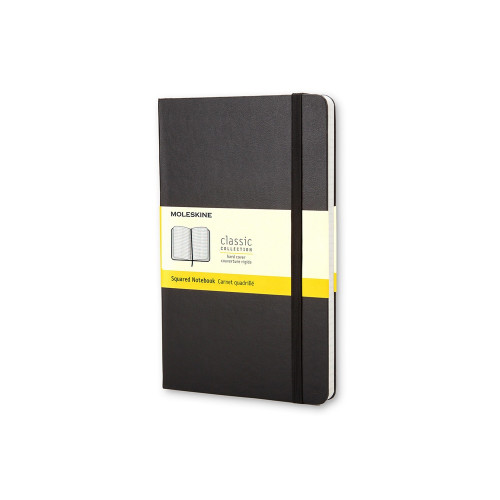 Записная книжка Moleskine Classic (в клетку) в твердой обложке, Large (13х21см), черный