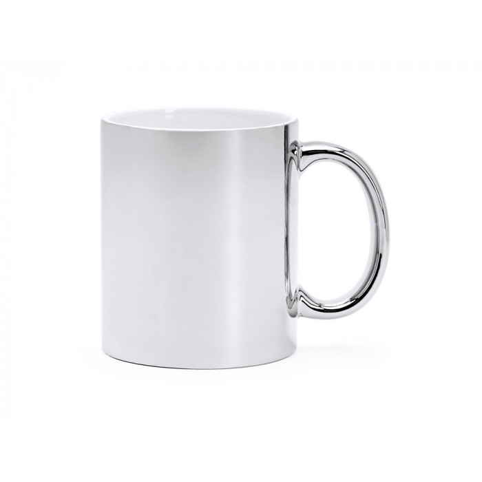 Кружка керамическая ZALA 350 мл, серебристый