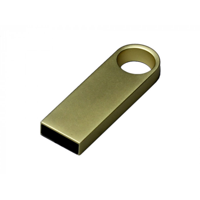 USB 3.0-флешка на 128 Гб с мини чипом и круглым отверстием, золотистый