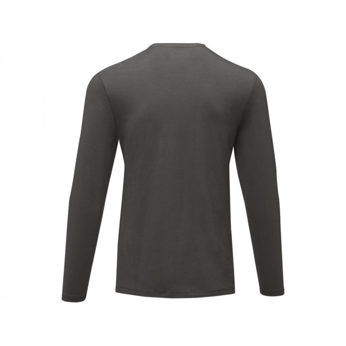 Ponoka мужская футболка из органического хлопка, длинный рукав, storm grey