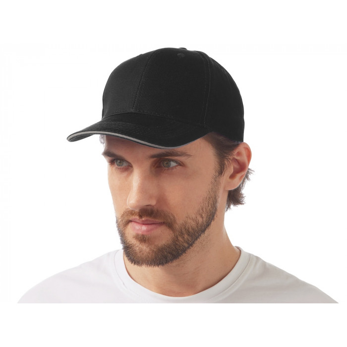 Кепка со светоотражающим кантом, черный