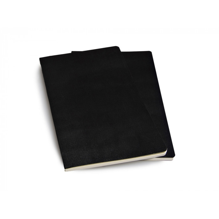 Записная книжка Moleskine Volant (нелинованная, 2 шт.), Large (13х21см), черный