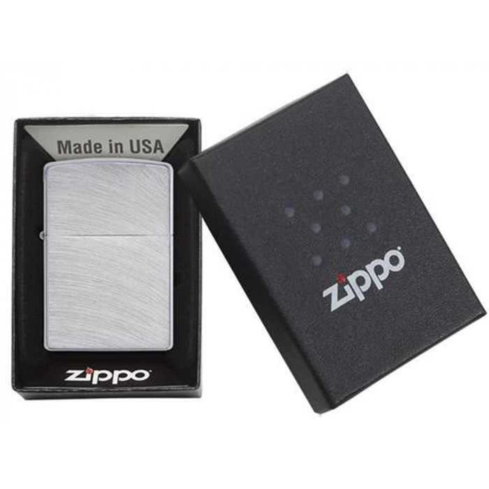 Зажигалка ZIPPO Classic с покрытием Chrome Arch, латунь/сталь, серебристая, матовая, 38x13x57 мм