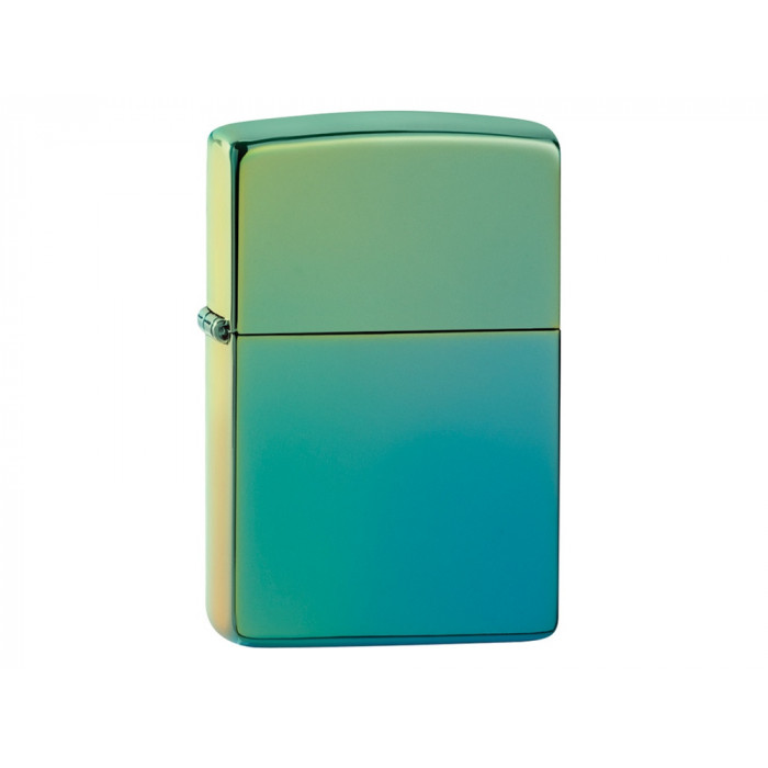 Зажигалка ZIPPO Classic с покрытием High Polish Teal, латунь/сталь, зелёная, глянцевая, 38x13x57 мм