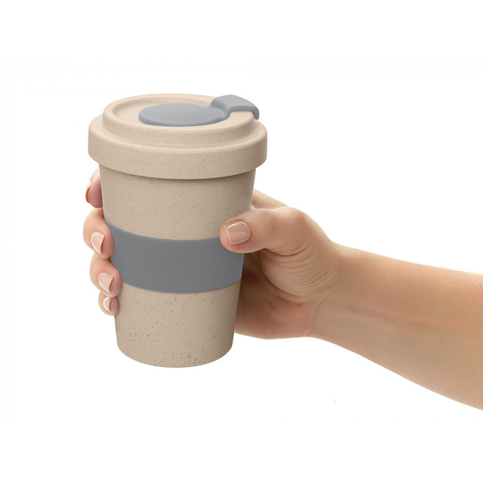 Стакан из пшеничного волокна Flava, серый