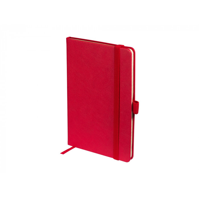 Блокнот А5  City на резинке, красный