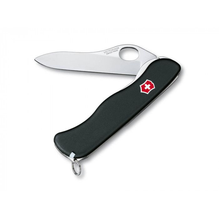 Нож перочинный VICTORINOX Sentinel Clip, 111 мм, 5 функций, с фиксатором лезвия, чёрный