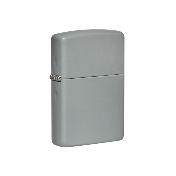 Зажигалка ZIPPO Classic с покрытием Flat Grey, латунь/сталь, серая, глянцевая, 38x13x57 мм