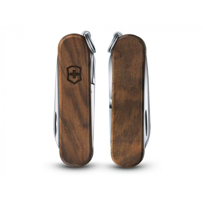 Нож-брелок VICTORINOX Classic SD, 58 мм, 5 функций, деревянная рукоять