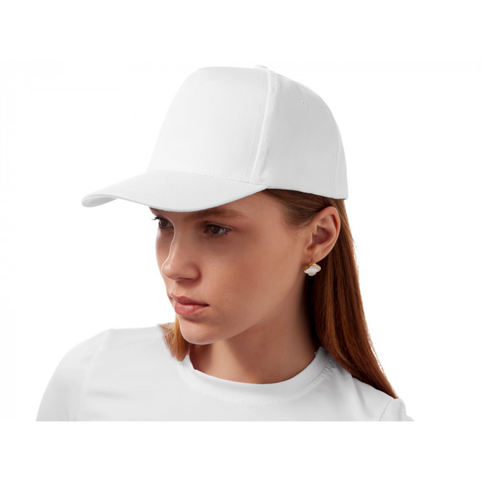 Бейсболка Mix 5-ти панельная 180 гр, белый