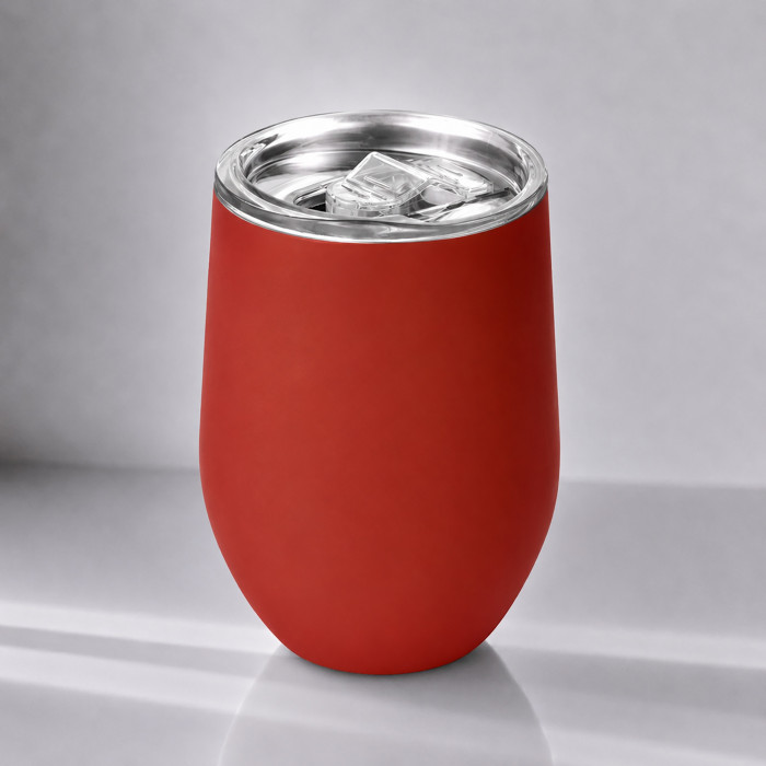 Термокружка Vacuum mug C1, soft touch, 370мл, красный
