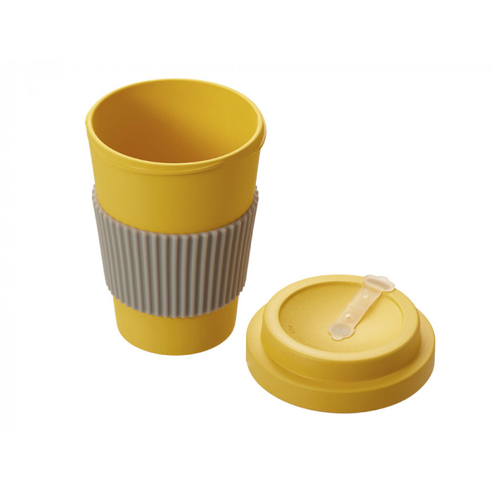 Термокружка Muffin из натуральных волокон, желтый